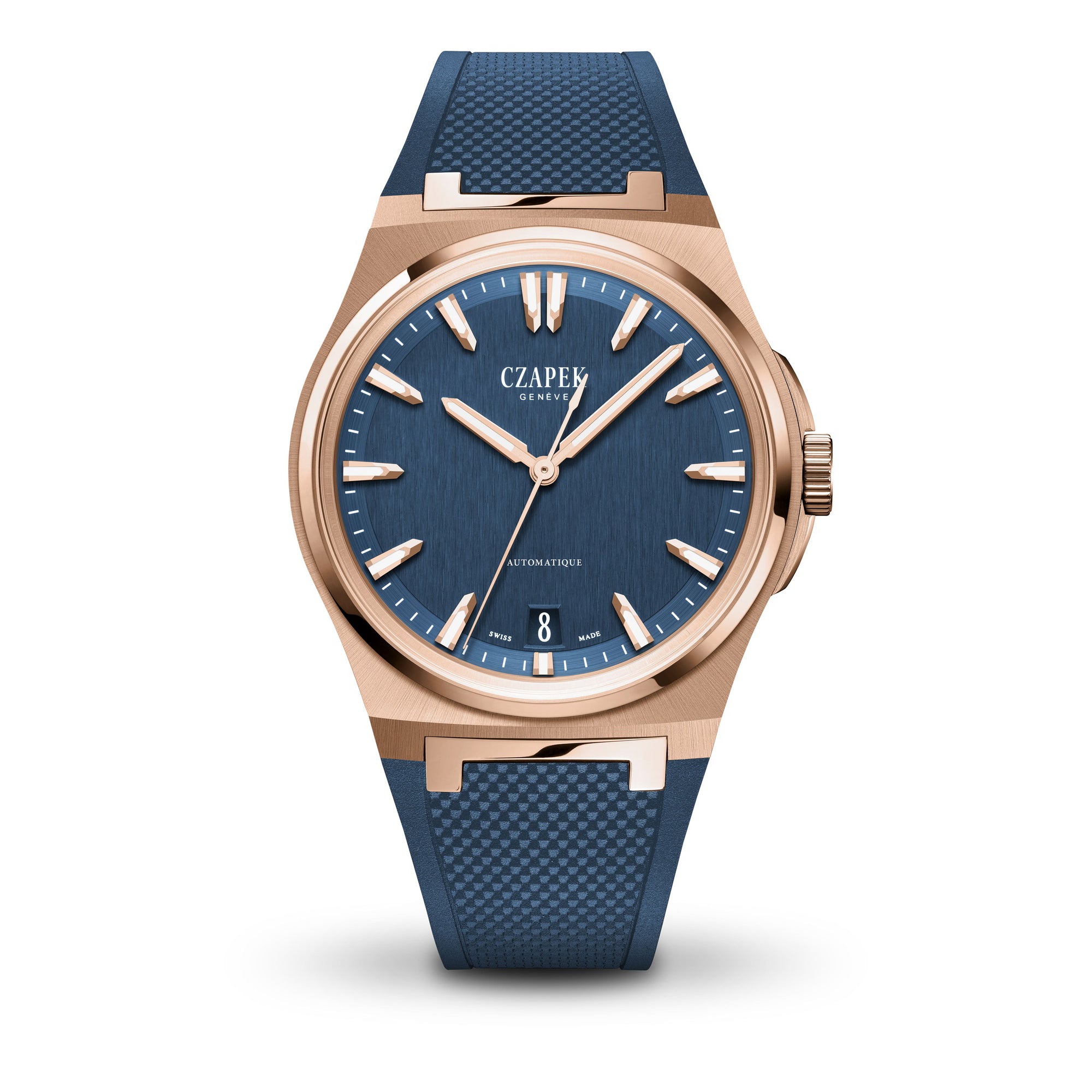 Antarctique Mount Erebus Deep Blue Rose Gold and Rubber